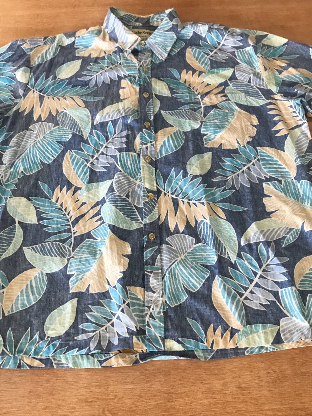 Cooke Street Hawaiian Shirt Men 2XL Blue Floral Button Up Pocket Short Sleeve
